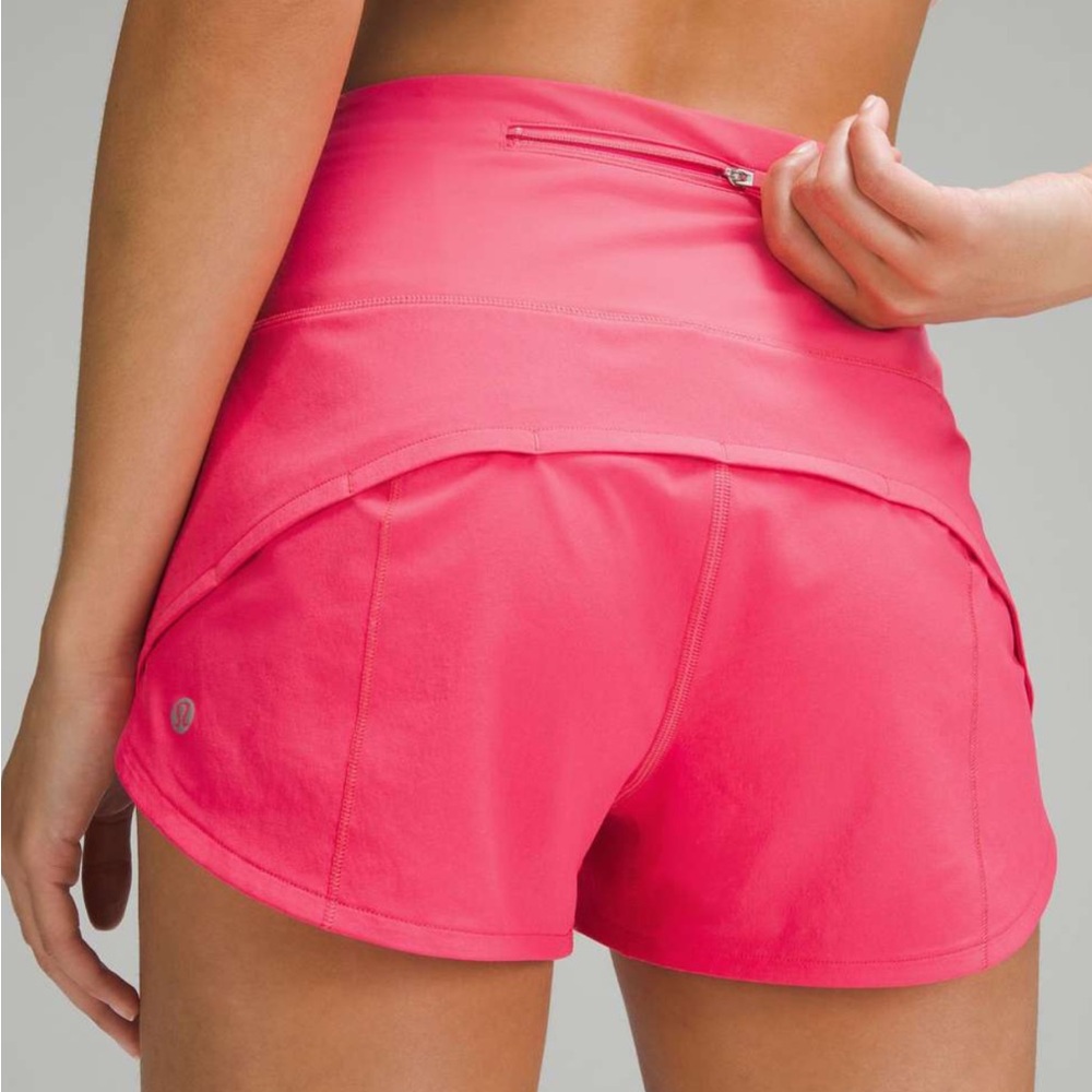 Lululemon Speed Up High-Rise Lined Short 4” in Lipgloss